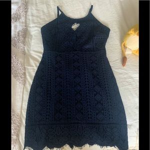 Navy lace dress